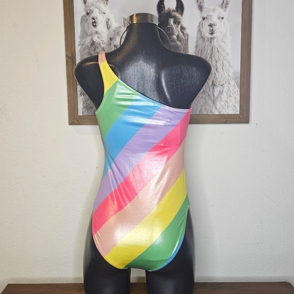 Kurt Geiger Kensington Colorful One-Shoulder Swimsuit - Picture 6 of 8